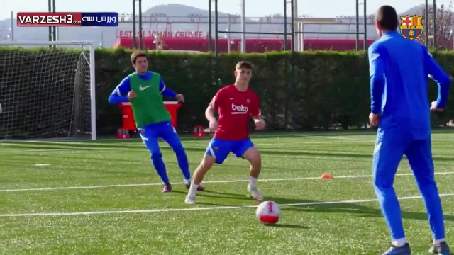 فیلم تمرینات آماده سازی بازیکنان بارسلونا