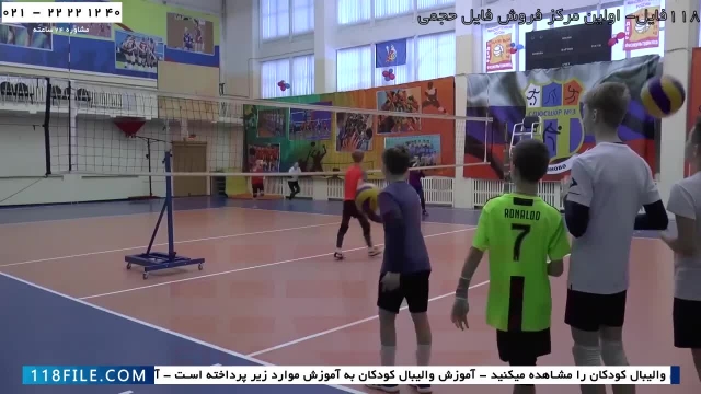آموزش والیبال به کودکان-آموزش والیبال-آموزش ضربه زدن و عبور توپ و حمله کردن 