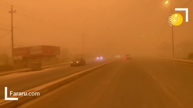 فیلم ریزگردها در عراق | طوفان نارنجی در کشور عراق 