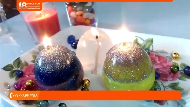 آموزش شمع سازی :: شمع آرایی :: شمع :: تزئین شمع برای سرویس بهداشتی