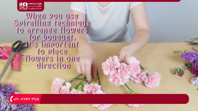 آموزش گل آرایی|تزیین دسته گل|دسته گل عروس(ساخت دسته گل با گل شمعدونی)