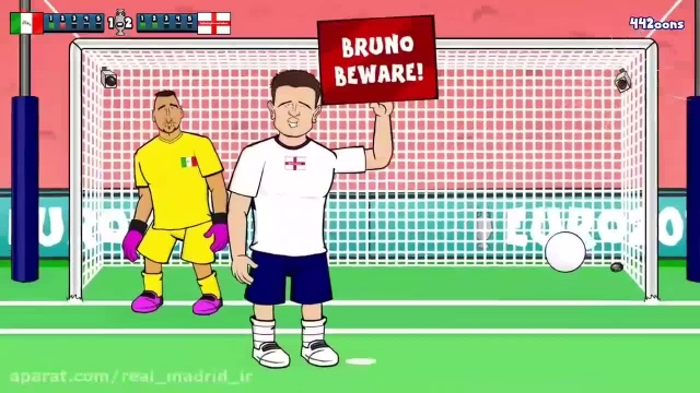 کارتون طنز پنالتی فینال یورو 2021 بسیار بامزه !