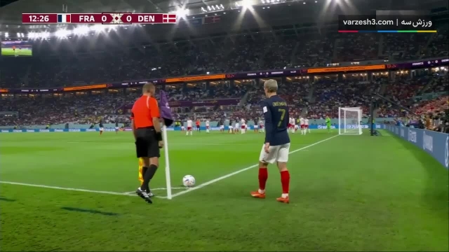 خلاصه بازی فرانسه 2 - دانمارک 1 همراه با گزارش‌ انگلیسی 