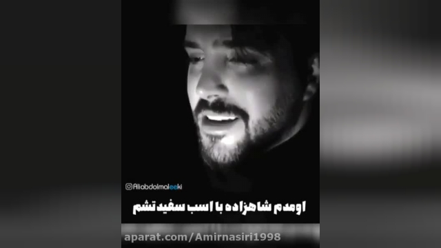 کلیپ عاشقانه و سیاه و سفید علی عبد الملکی برای وضعیت واتساپ