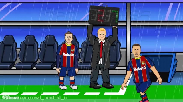 کارتون دیدنی فوتبالی ، اتفاقات ال کلاسیکو و باخت بارسلونا زیرنویس فارسی !