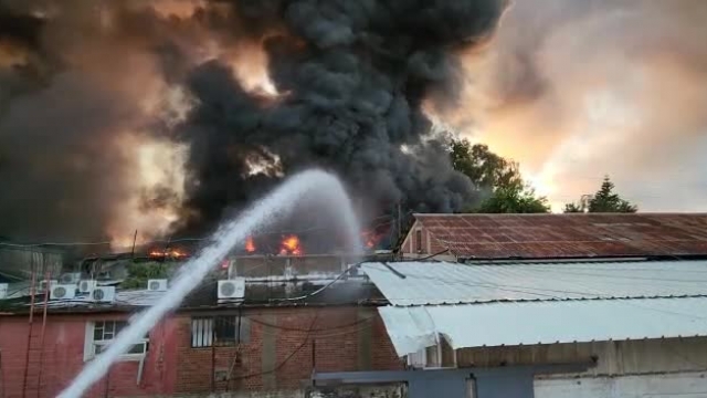 تأسیسات پشتیبانی شهر حیفا در آتش سوخت | فیلم آتش سوزی