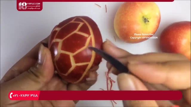 آموزش سفره آرایی - آموزش میوه آرایی با سیب سرخ