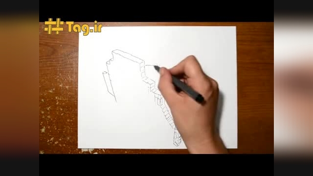 آموزش رسم سه بعدی پل بر روی کاغذ | آموزش نقاشی 