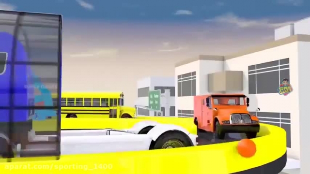 دانلود انیمیشن ماشین های رنگی این قسمت :پیست مسابقه ماشین اسپرت و ماشین سنگین