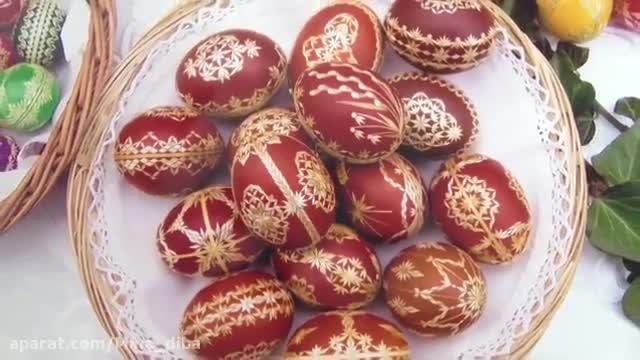 آموزش رنگ کردن تخم مرغ عید نوروز || تزیین تخم مرغ سفره هفت سین